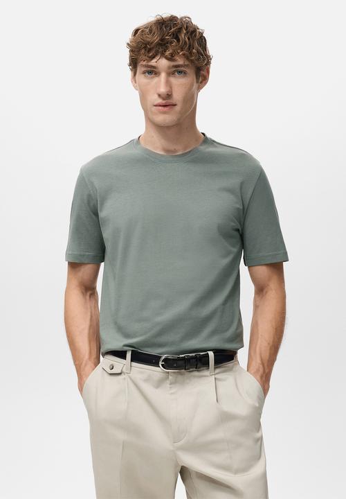 MANGO - TShirt Cherlo - Medium Green