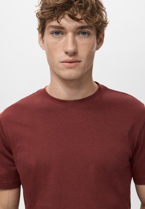 MANGO - TShirt Cherlo - Dark Red