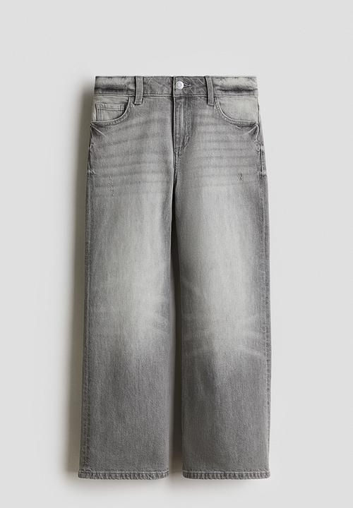 H&M - Baggy fit bootcut leg jeans - washed out light grey