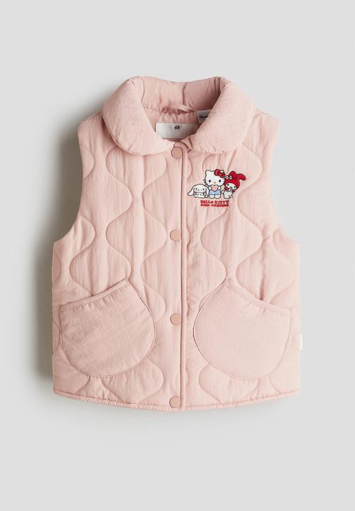 H&M - Quilted gilet - light pink hello kitty