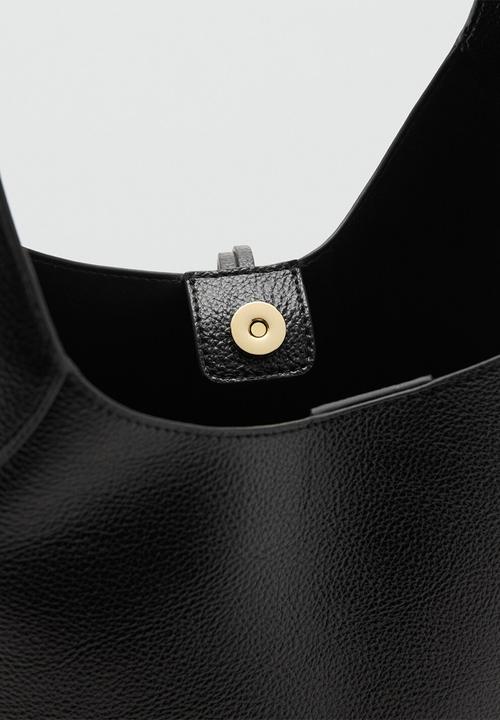 MANGO - Micado shoulder bag-black