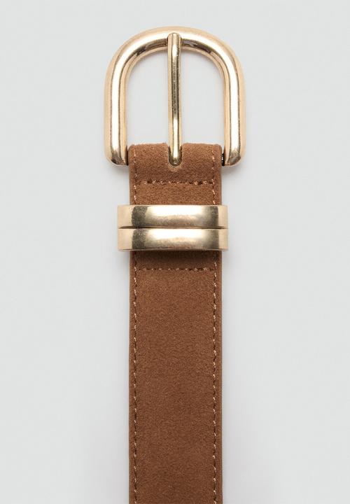 MANGO - Corina belt-brown