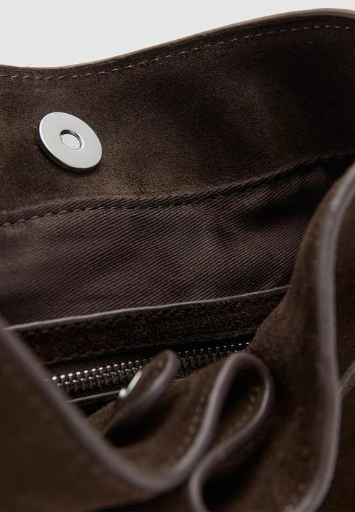MANGO - Ruira bucket bag-dark brown