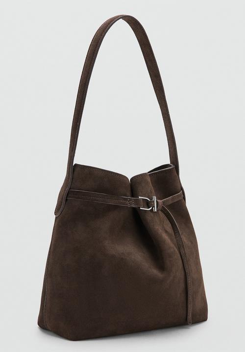 MANGO - Ruira bucket bag-dark brown
