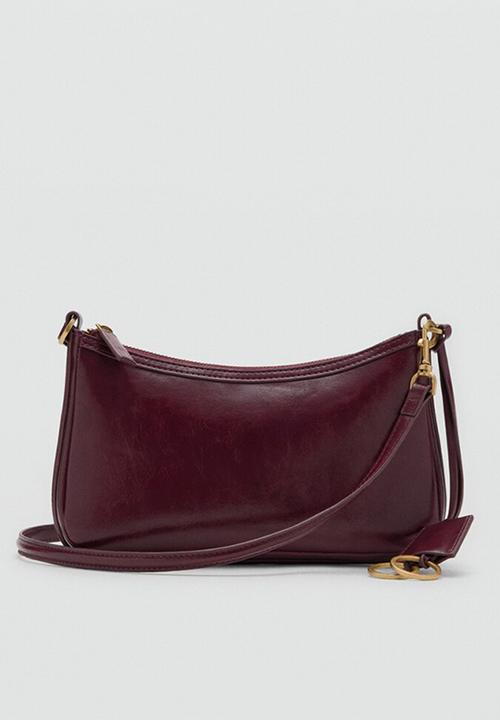 MANGO - Melanie crossbody bag-dark red