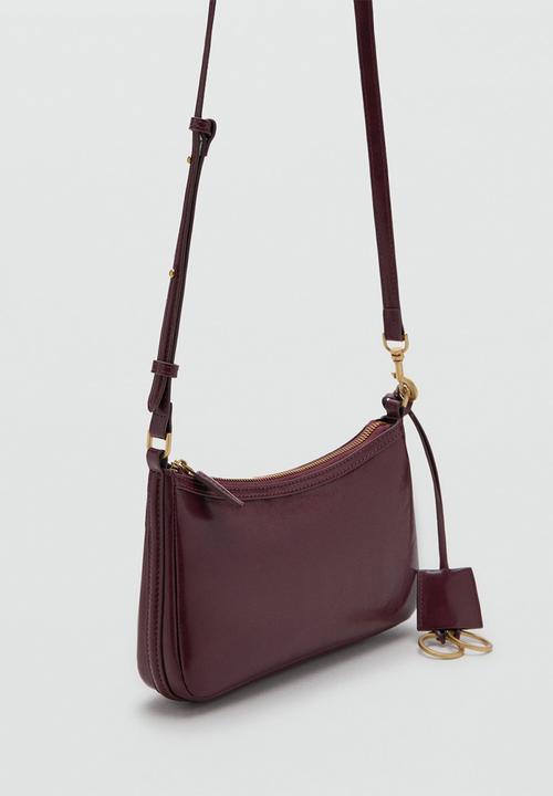 MANGO - Melanie crossbody bag-dark red