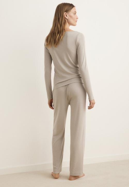 MANGO - Pyjama trouser balance- stone