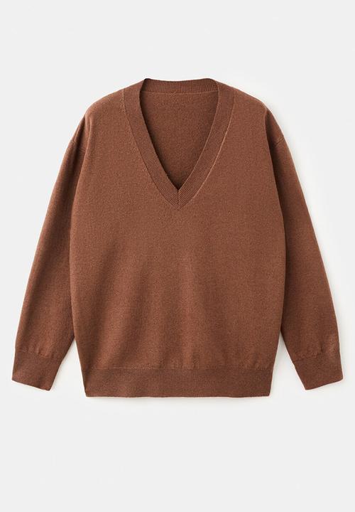 MANGO - Sweater festo - medium brown