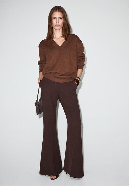 MANGO - Sweater festo - medium brown