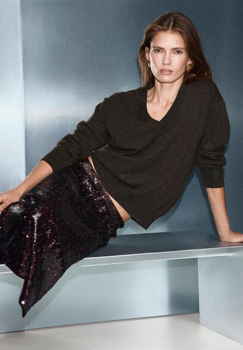 MANGO - Sweater festo - light brown