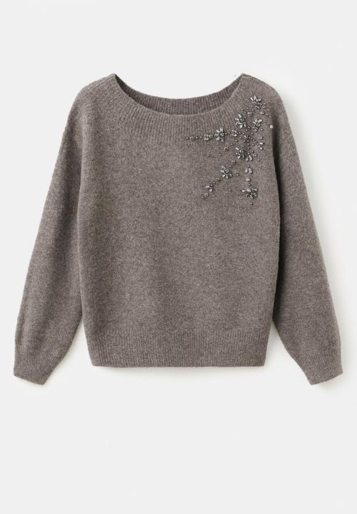 MANGO - Sweater garra - medium brown