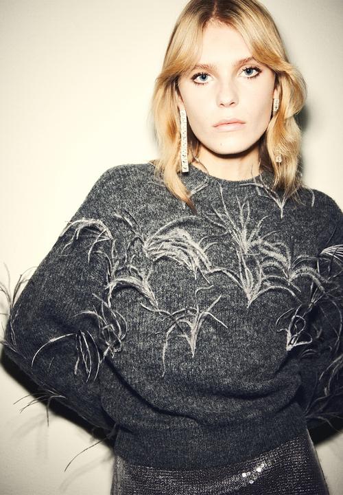 MANGO - Sweater feather - medium gray