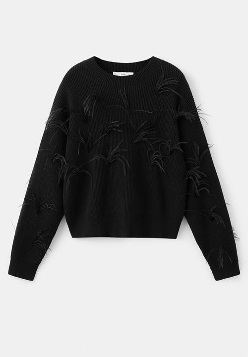 MANGO - Sweater plume - black