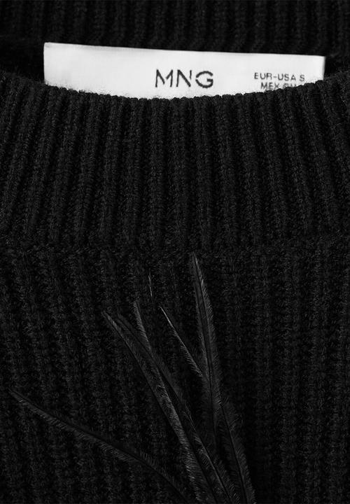 MANGO - Sweater plume - black