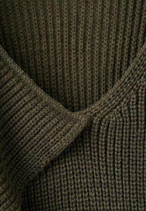 MANGO - Sweater scarfu - green