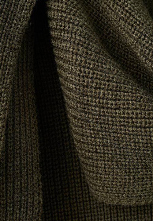 MANGO - Sweater scarfu - green