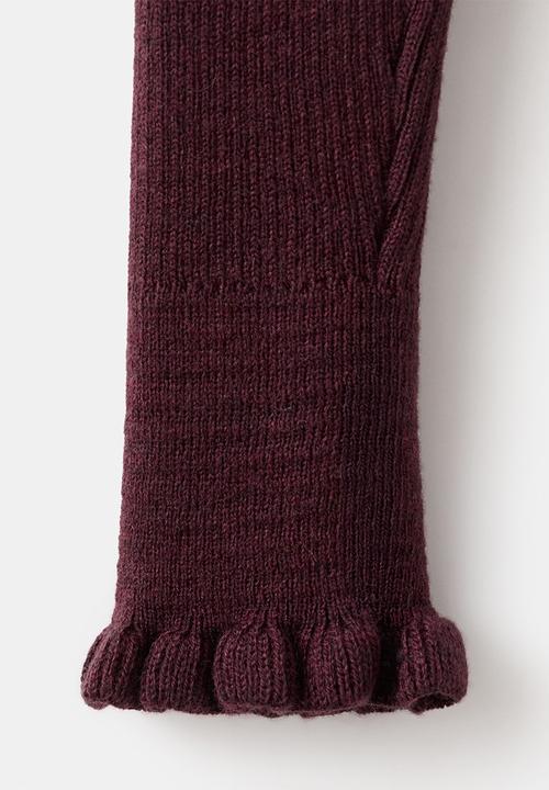 MANGO - Sweater waves - dark red