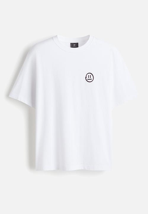 H&M - Loose fit printed T-shirt - white destined beyond 