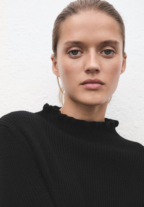 MANGO - Sweater waves - black