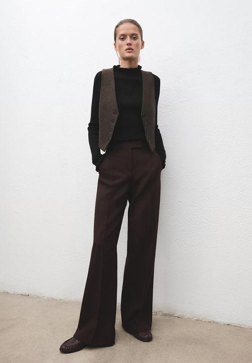 MANGO - Sweater waves - black