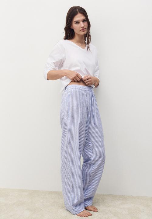 MANGO - Pyjama comboser- light/pastel blue