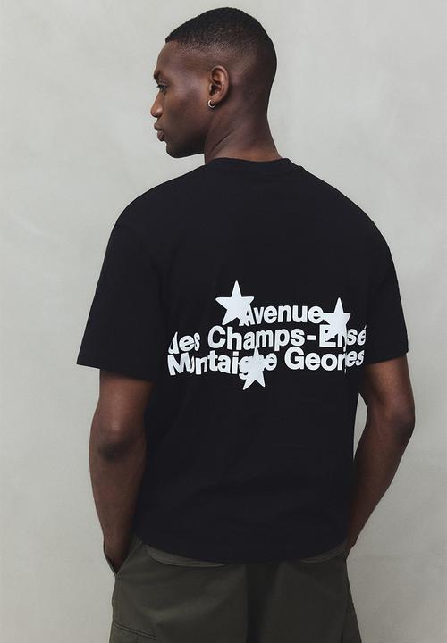 H&M - Loose fit printed T-shirt - black champs-élysées