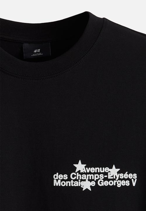 H&M - Loose fit printed T-shirt - black champs-élysées