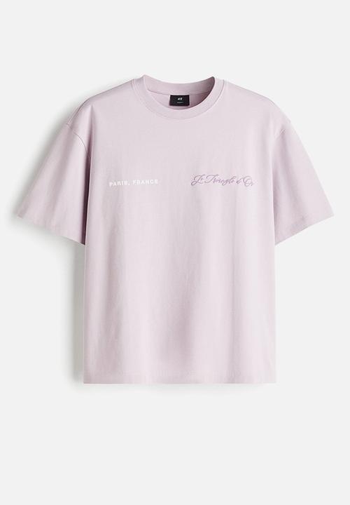 H&M - Loose fit printed T-shirt - pink le triangle d'or