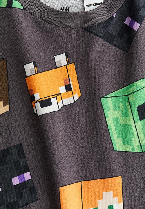H&M - Oversized printed T-shirt - grey,multi