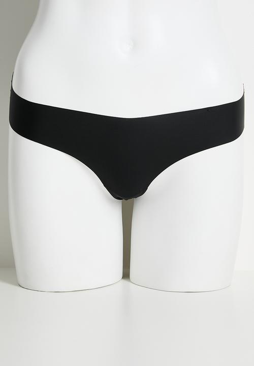 Cotton On - The Invisible G String Brief 3 Pack - Black/Black/Taylor Leopard