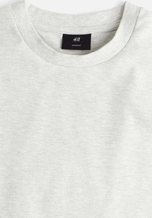 H&M - Loose fit T-shirt - light grey marl