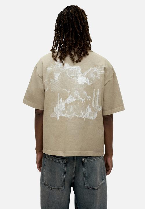 H&M - Loose fit printed T-shirt - beige
