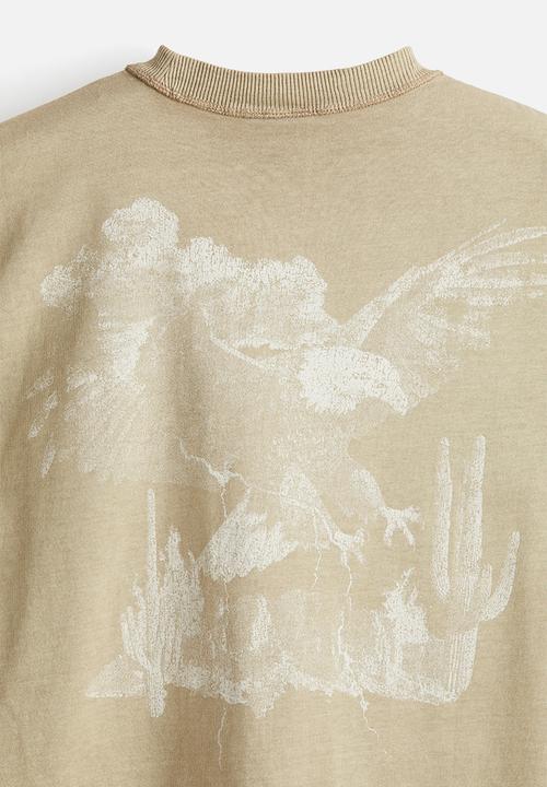 H&M - Loose fit printed T-shirt - beige