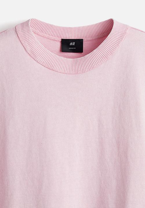 H&M - Loose fit printed T-shirt - pink sfca