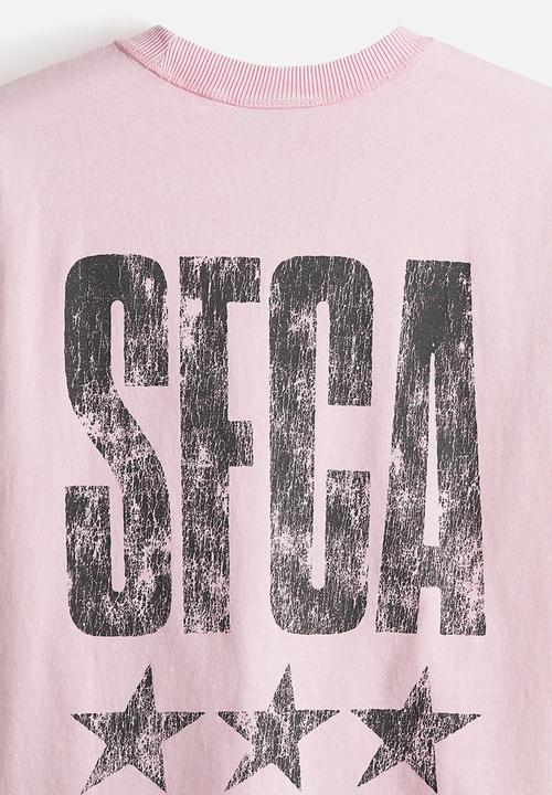 H&M - Loose fit printed T-shirt - pink sfca
