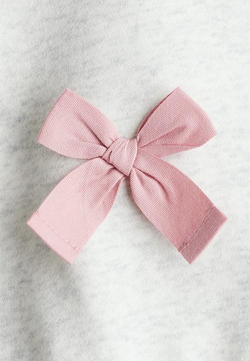 H&M - Motif-detail sweatshirt - light grey bows