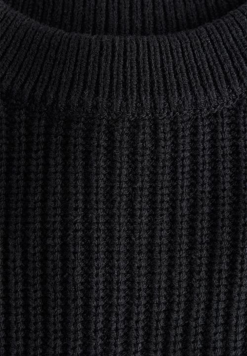H&M - Cotton-blend jumper - black/striped 