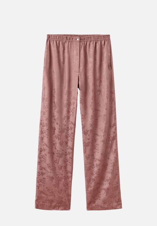 MANGO - Pyjama trouser quars- brown