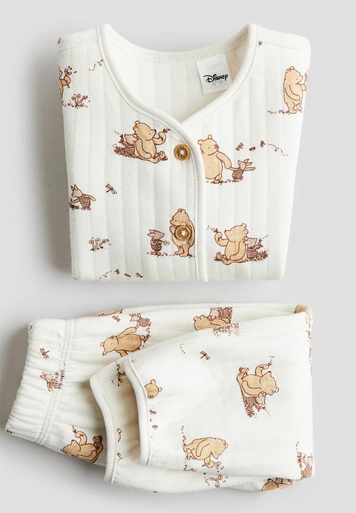 H&M - 2-piece printed cotton set - white/winnie the pooh