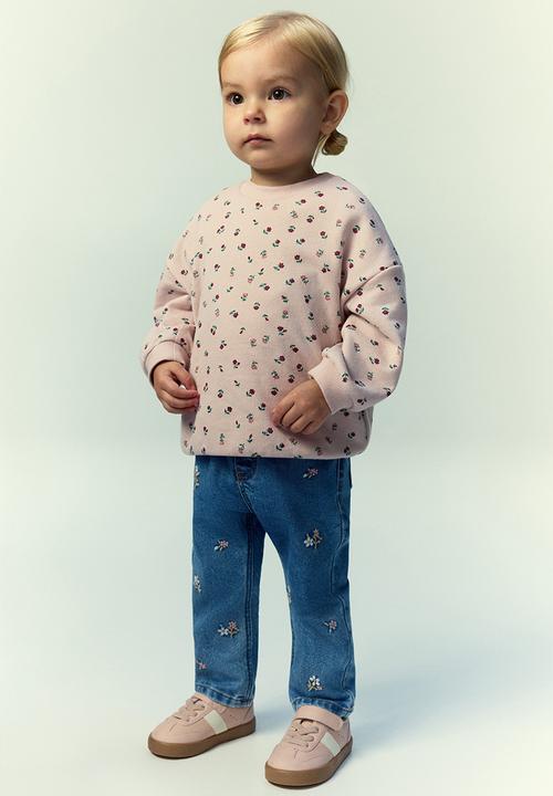 H&M - Printed sweatshirt - light pink/floral 