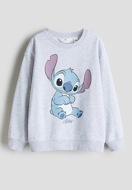H&M - Printed sweatshirt - grey marl/lilo & stitch