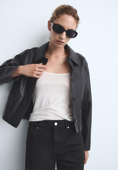 MANGO - Jeans violeta - open gray