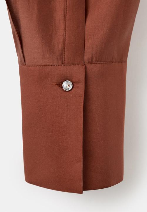 MANGO - Shirt smokey - rust/copper