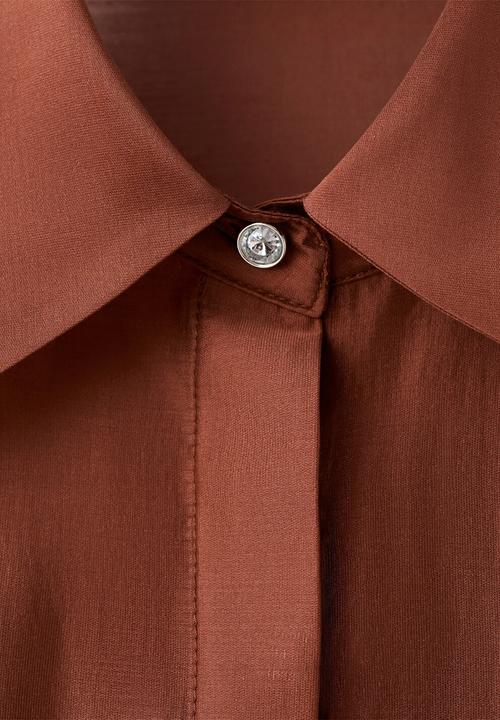 MANGO - Shirt smokey - rust/copper