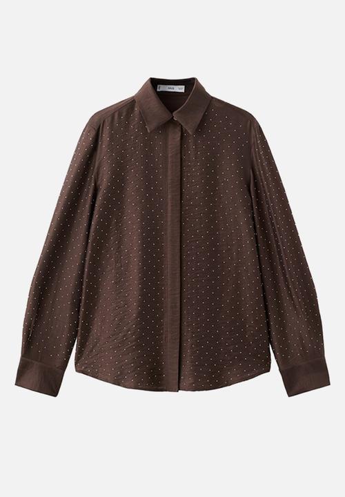 MANGO - Shirt romp - brown