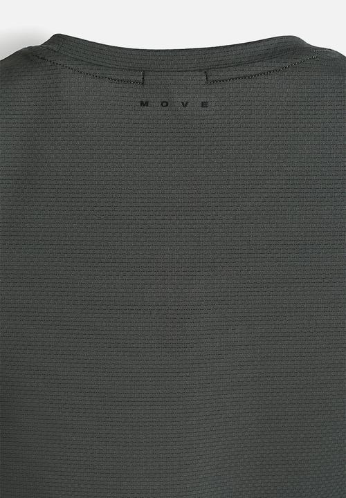 H&M - Muscle fit sports top with drymove™ - dark khaki green