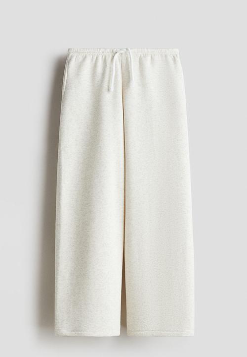 H&M - Brushed-inside joggers - light beige marl