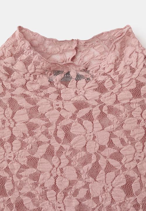 MANGO - T-shirt xlace - light/pastel pink