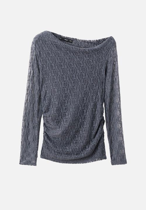 MANGO - Top xpatri - gray
