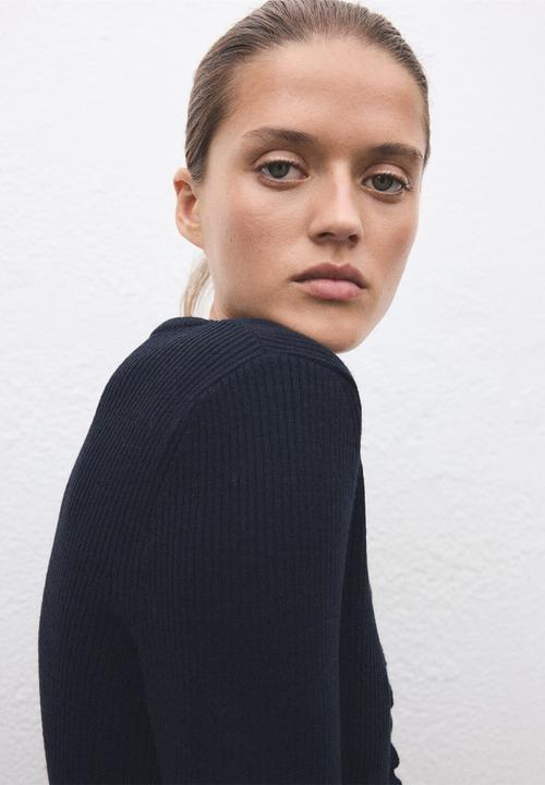 MANGO - Cardigan waves - navy